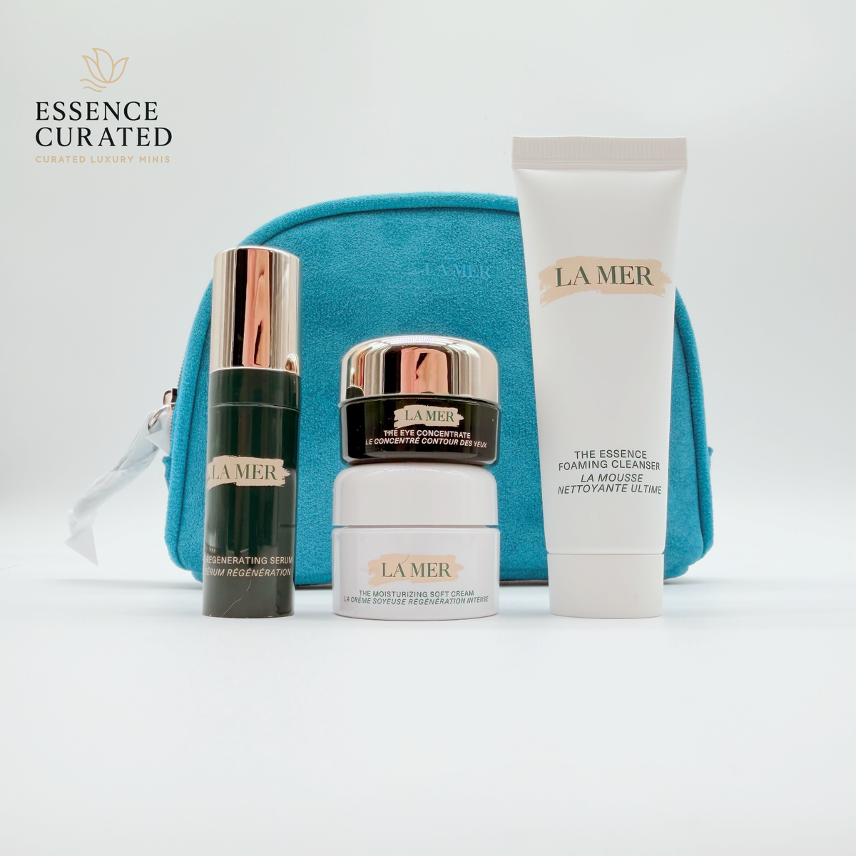 LA MER スキンケアセット La Mer Skincare Set Eye Cream Serum Soft Cream Cleanser + Bag new