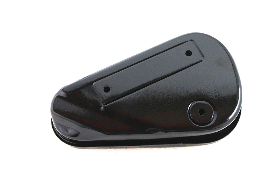 Black Left Side Oval Tool Box fits Harley Davidson | V-Twin