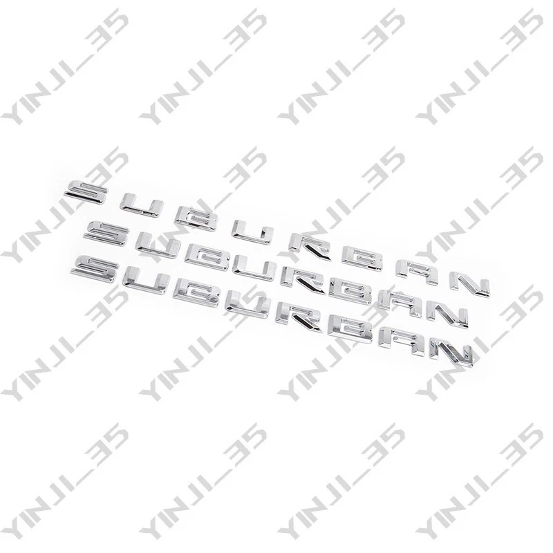 3 peças kit emblema traseiro porta suburbana Chevrolet preto brilhante 2021-2026 fabricante de equipamento original - Imagem 4 de 4