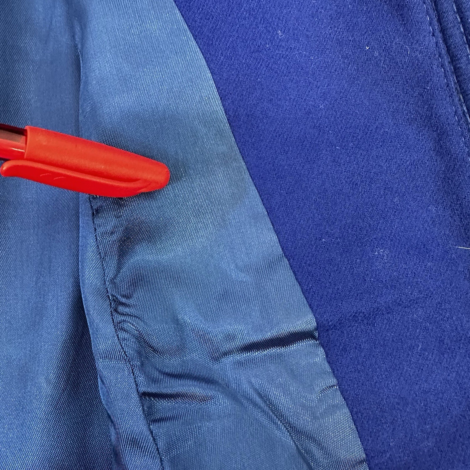 VTG Pendleton Wool Jacket Royal Blue Collarless B… - image 11