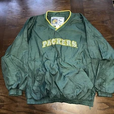 VTG Green Bay Packers Mighty Mac Pullover Insulated Jacket Sz Youth XL (20)