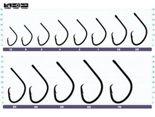 Owner Mutu Light Wire Circle Offset Hooks Bulk Packs [Size 2/0 - 7/0]