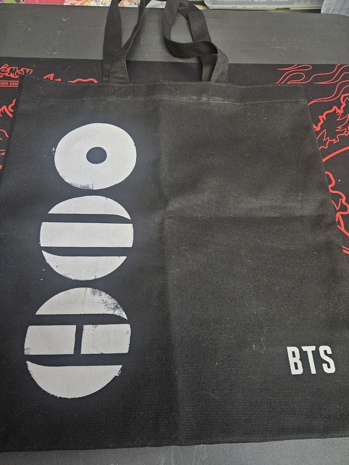 Bts Black Tote Bag With White Logo Music Merchandise Target Exclusive