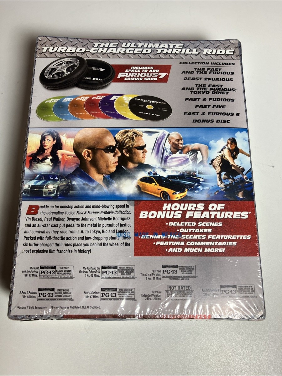 Fast Furious DVD Collection (DVD, 2015, 7-Disc Set, Limited