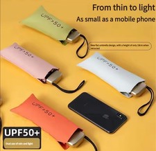 Pocket Umbrella Compact 5 Fold Sun Rain UV Protection Travel Lightweight Sm Pro