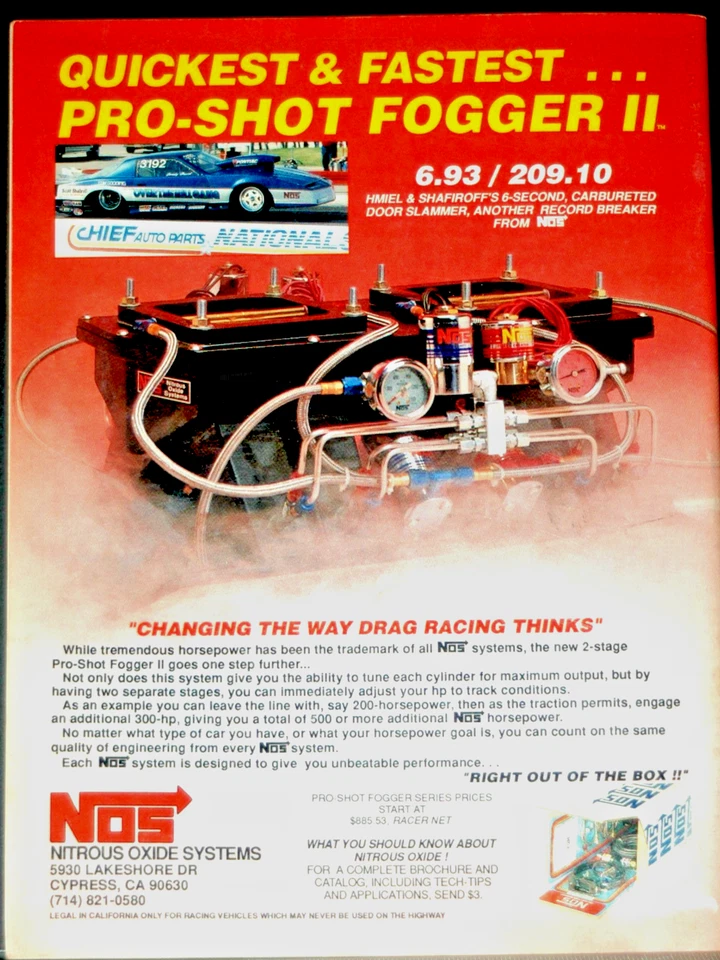 SuperStock & D I July 1989  ex copy NHRA Eddie Hill blowover Winternats story - Image 2 of 2