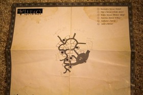 NO GAME- Lunacy Map CITY OF MOONS Authentic Instruction Book Manual SEGA SATURN