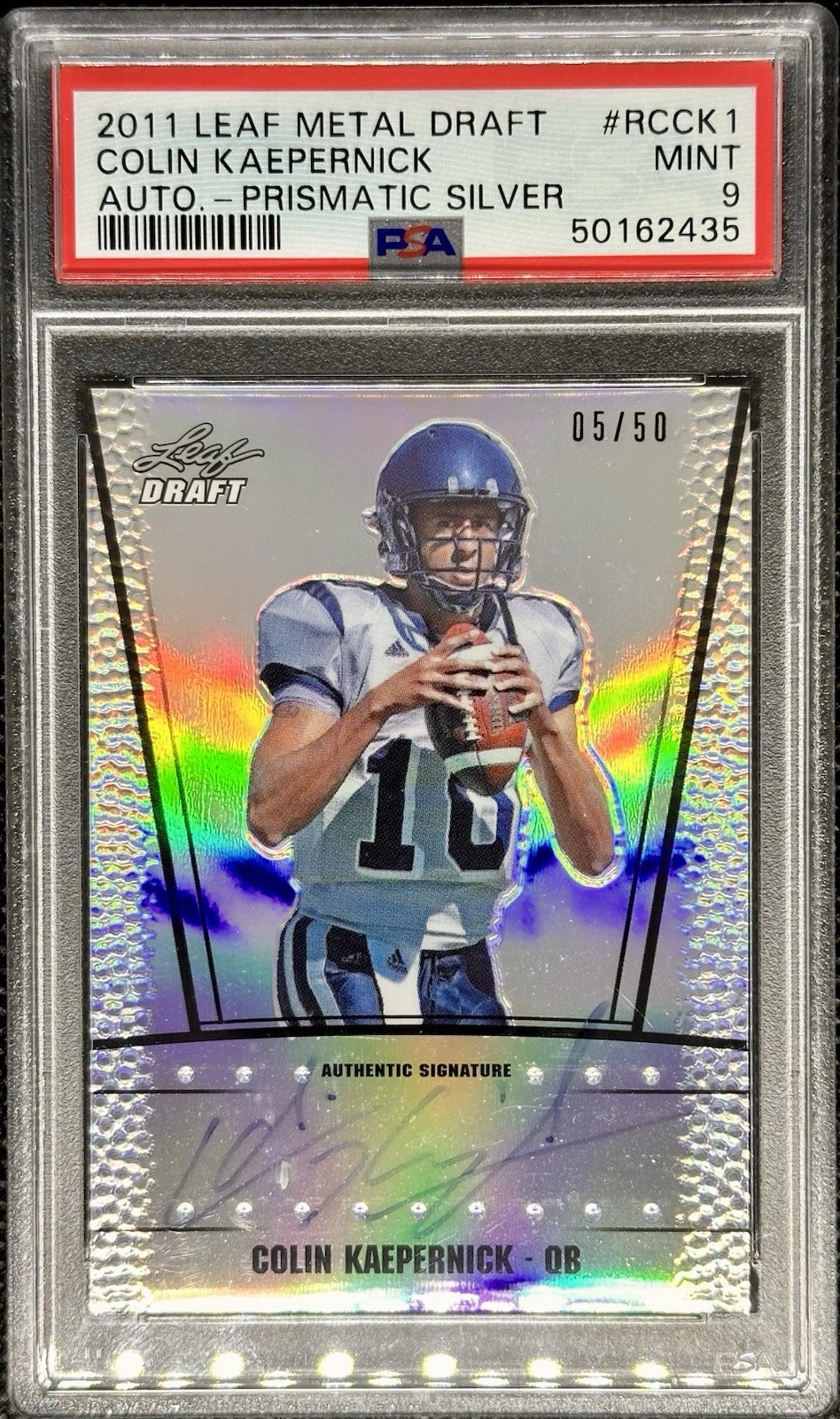 Colin Kaepernick Leaf Metal Draft Autograph #RCCK1 Prismatic Silver