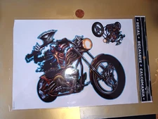 LARGE MOTORCYCLE SHEET DECAL STICKER DECAL  OLD ORIGINAL STOCK