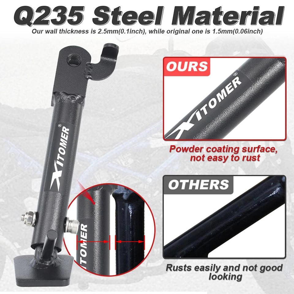 Soporte de fijación lateral ajustable apto para Suzuki SV650/ABS 2017-2024 Foto 3 de 4