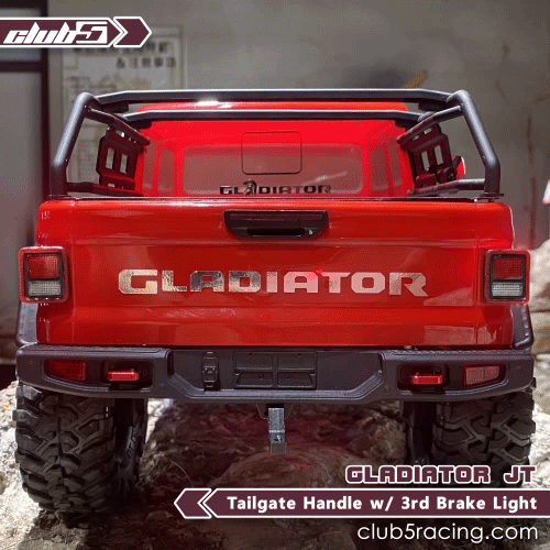 Tailgate Handle w/ 3rd Brake Light for SCX10 III JT Gladiator ( 6V LED included - Picture 7 of 7