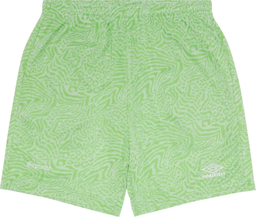 Short de football imprimé animal Supreme x Umbro Jacquard « blanc »