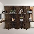 6 Panel Room Divider Wooden Screen Folding Portable Partition Screen Removable