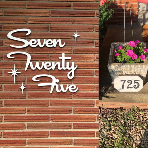 Mid Century Cursive House Numbers - Picture 1 of 56