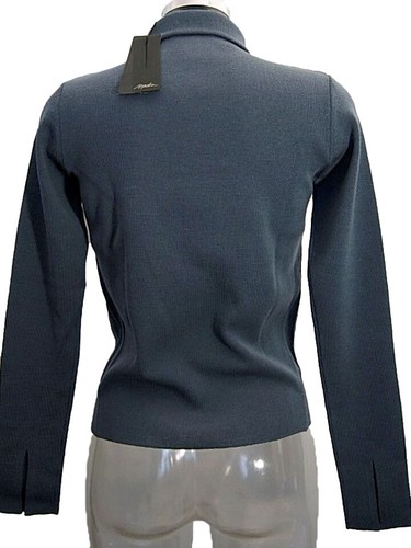 Maglia Pullover donna MASKA Italy Tg. 40 Lana Blu avio Dolcevita Original New - Picture 3 of 3