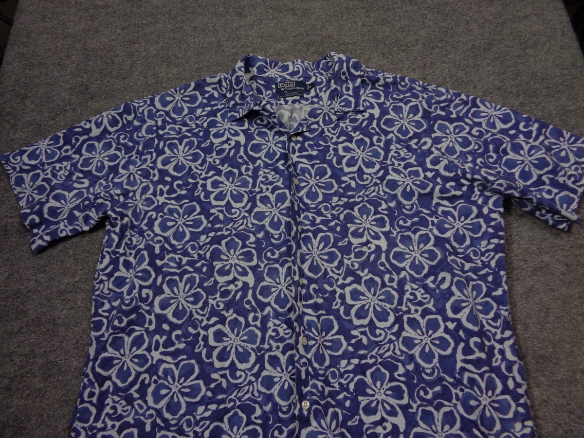Polo Ralph Lauren Shirt Mens XL Caldwell Floral Linen Blend
