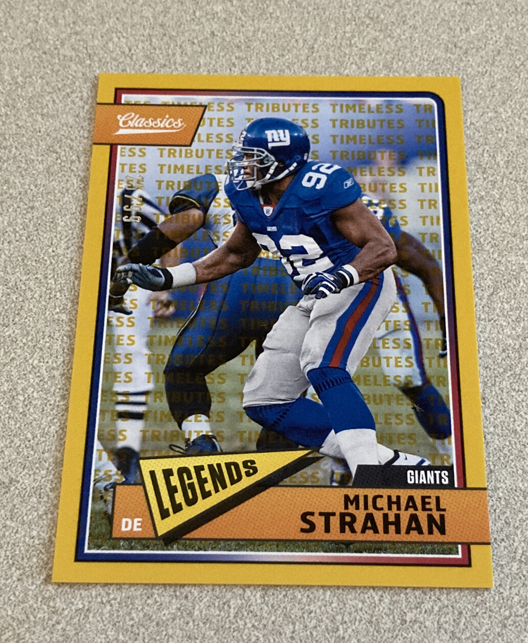2018 Panini Classics Legends #107 Michael Strahan Giants /99