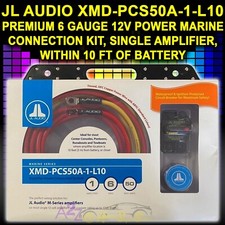 JL AUDIO XMD-PCS50A-1-L10 90485 MARINE AMPLIFIER POWER KIT  CIRCUIT BREAKER
