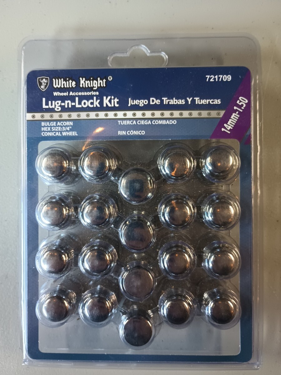 White Knight Wheel Lock Kit 14mm-1.50 721709 Lug Nuts | eBay