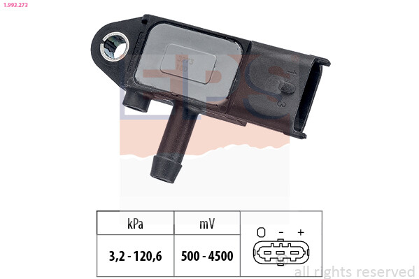 EPS 1.993.273 Sensor, Exhaust Pressure For Alfa Romeo Cadillac Chevrolet Chrysle-image