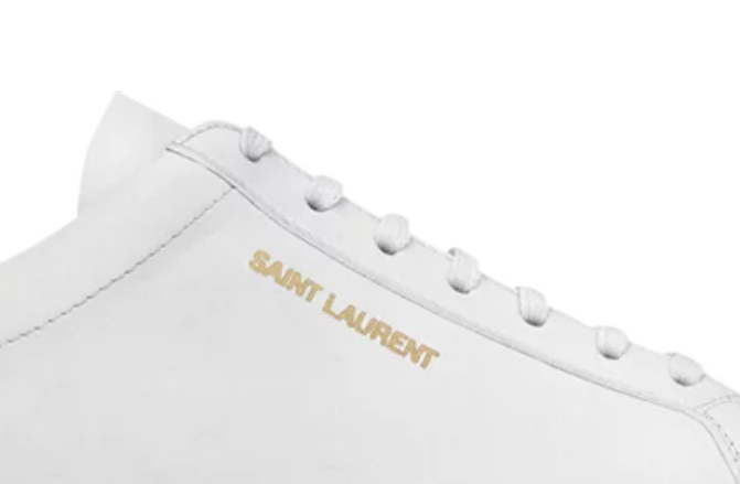 Sneakers basse SL SNEA Saint Laurent Blanc Optique in pelle bianca Andy taglia 36