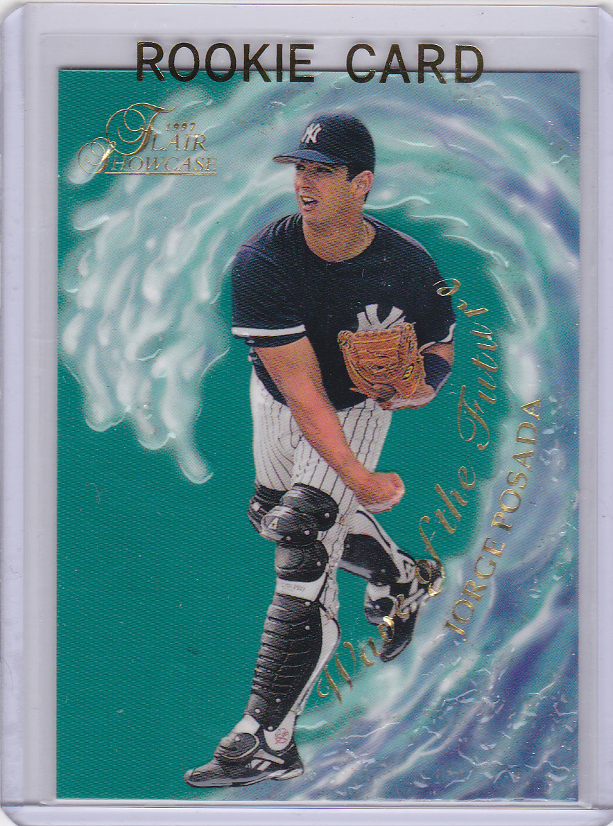 JORGE POSADA ROOKIE CARD 1997 Flair Wave of the Future MLB RC NEW YORK YANKEES!
