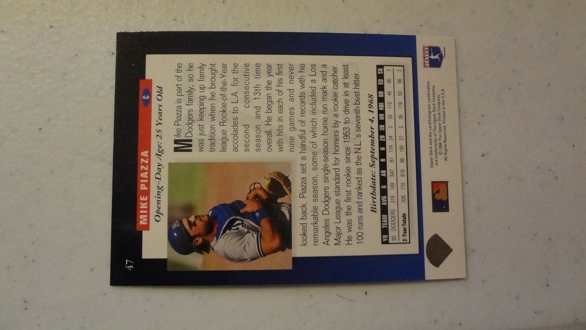 1994 UPPER DECK #47 MIKE PIAZZA THE FUTURE IS NOW BASEBALL CARD | eBay