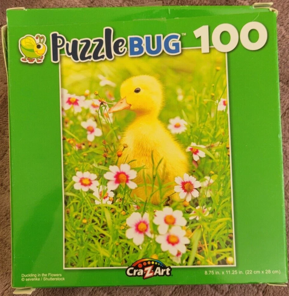 Puzzle Bug 100 Piezas Puzzle Pato Amarillo Flores CraZart Foto 2 de 4