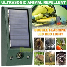 USB/Solar Ultrasonic Power Pest Animal Repeller Repellent Garden Cat Dog Outdoor