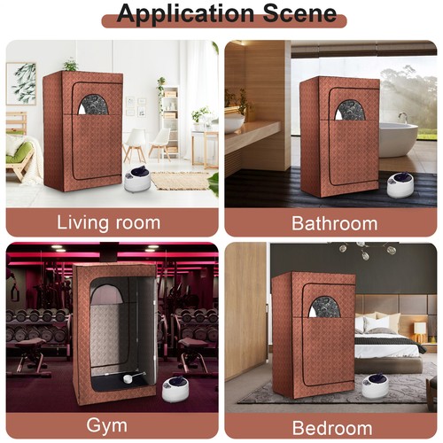 Super Large 1000W 3L Full Size Portable Steam Sauna Personal Home Spa W/ Remote - Picture 6 of 10
