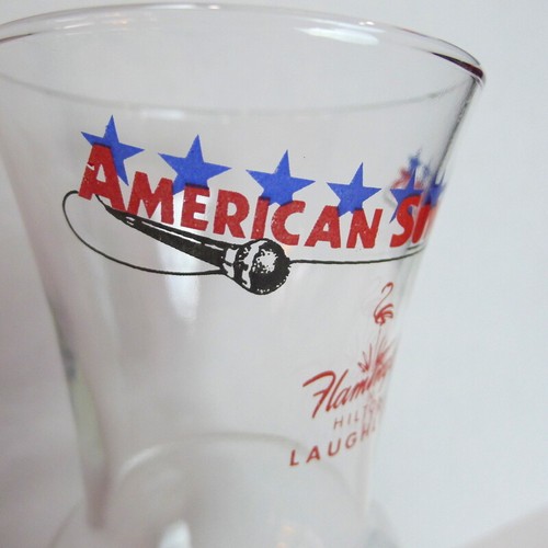 Flamingo Hilton Laughlin Nevada DEFUNCT American Superstars Hurricane Glass VTG - Picture 4 of 5