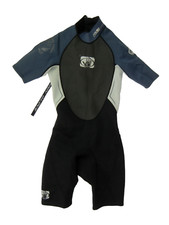 BODY GLOVE Gray Warm Neoprene 2/1MM SHORTY WETSUIT Surf Beach Gear Adult Men's S