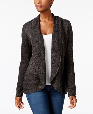 Karen Scott Womens Shawl Collar 