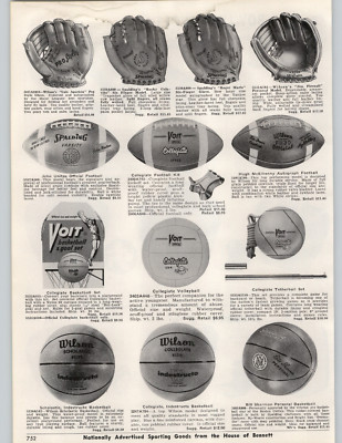 1962 PAPER AD Wilson A2131 Luis Aparicio Roger Maris Baseball Glove 6 Finger