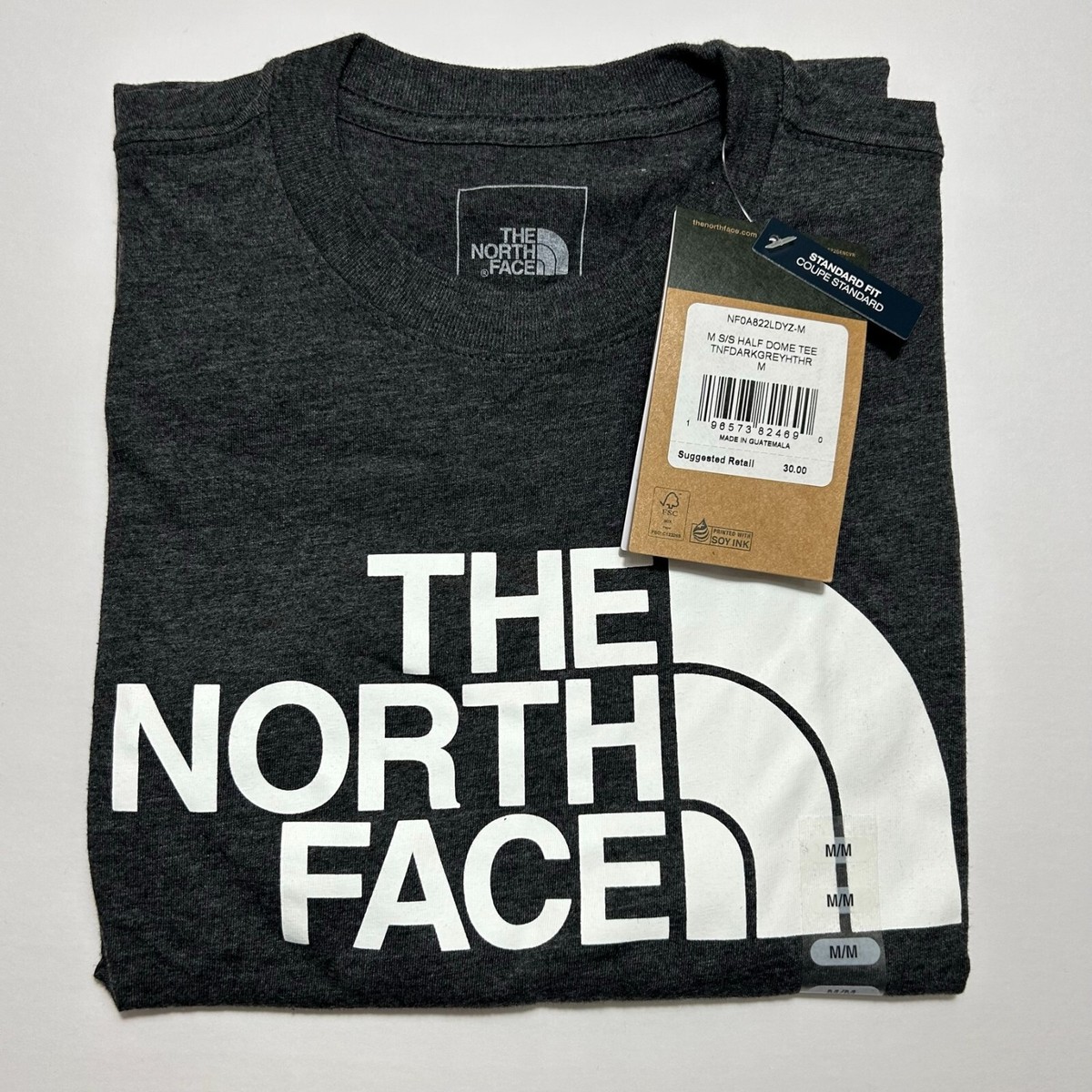 The North Face Men's Half Dome Tee T-Shirt Red Blue Grey The North Face Men's Half Dome Tee T-Shirt Red Blue Grey