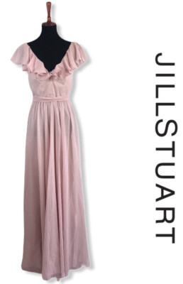 Jill Stuart Ruffle Chiffon Gown MSRP $398 Size 10 NEW