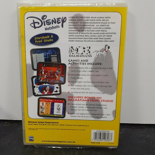 101 Dalmatians Dinsey Hotshots range PC Game brand New & Sealed Free Delivery - Afbeelding 2 van 3