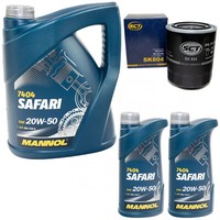 MotoröL Set Mannol 20W-50 Safari 7 Liter + ÖLfilter FüR Toyota Hiace IV Avensis