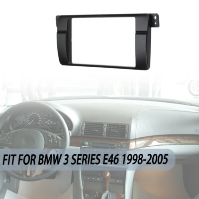 Fascia Stereo Radio Bezel Panel Frame Trim 2 Din For BMW 3 Series E46 1998-2005