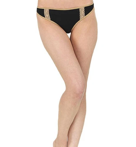 Organic Basics Thong Panty in Black by Brook There - NWOT