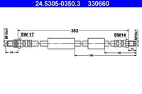 Ate 24.5305-0350.3 Bremsschlauch FüR Ford