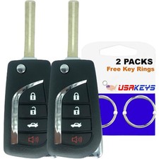 2 For 2018 -2022 Toyota Corolla Flip Key Keyless Remote Key Fob Hyq12bfb