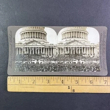 Theodore Roosevelt Inaugural Address Stereoview Antique c1905 Y13930
