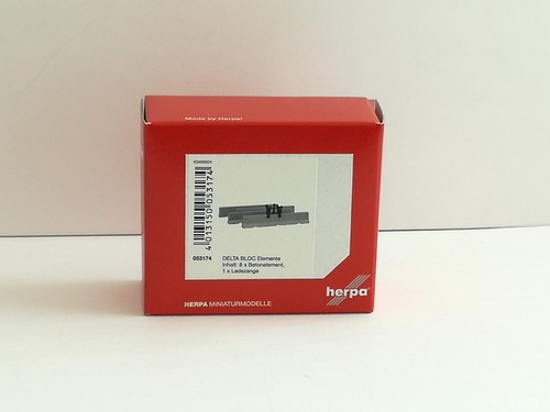 DELTA BLOC Elements + Hiab Gripper, 8 pieces - 1:87 (Herpa item: 053174) | Zustand: New