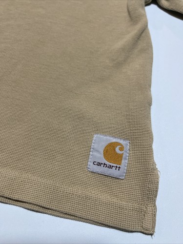 YOUTH Vintage Carhartt Long Sleeve Crewneck Shirt Waffle Knit Graphic Small - 第 3/12 張圖片
