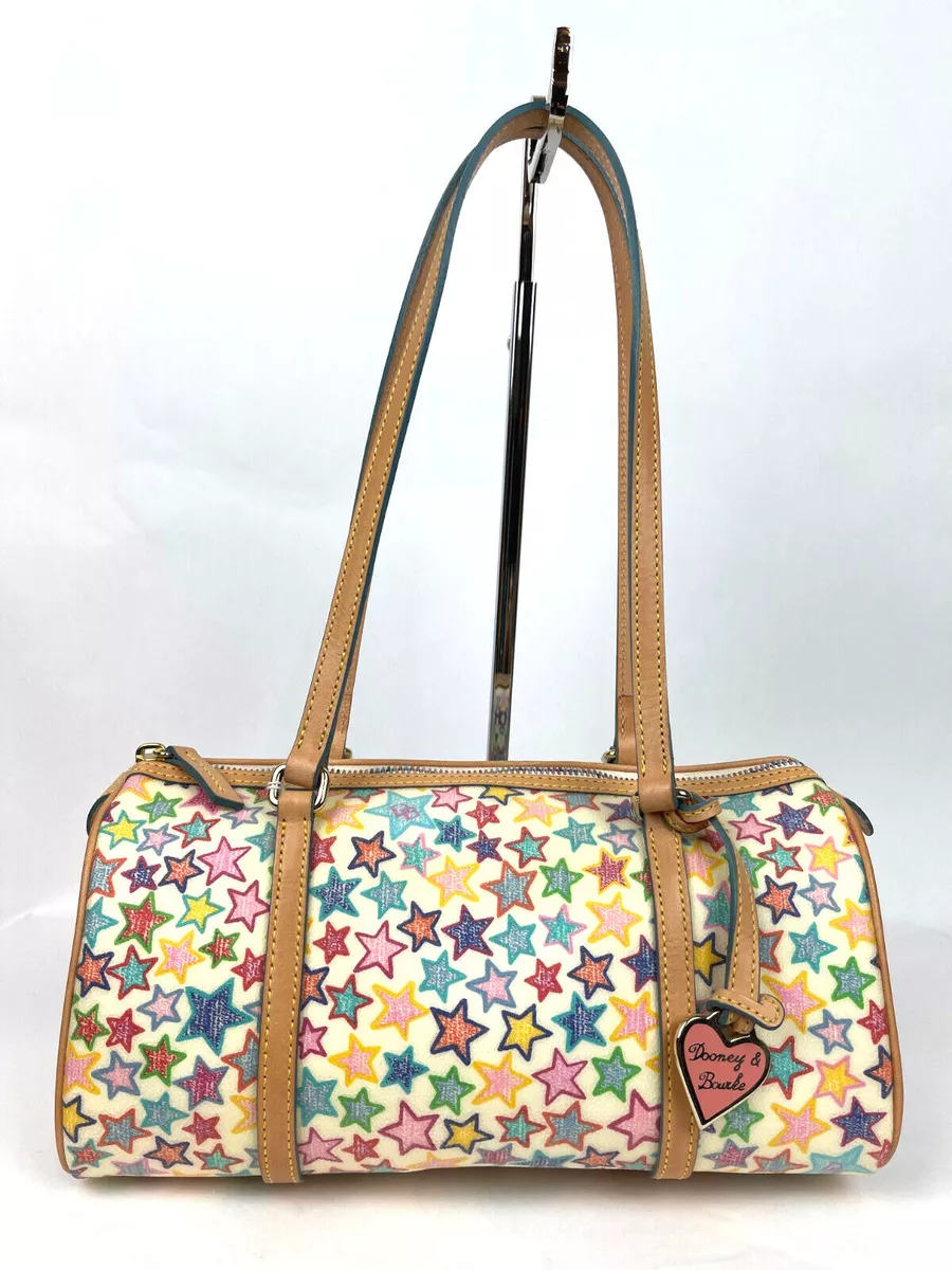 New Dooney Bourke Multicolor Stars Barrel Shoulder Handbag