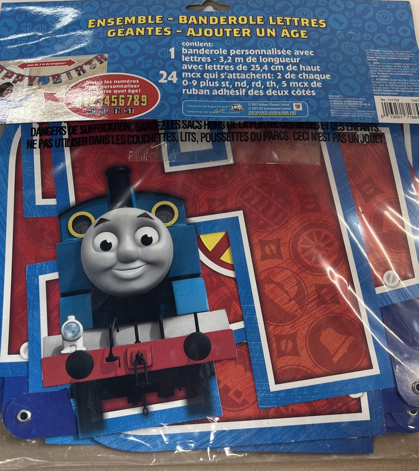 Thomas All Aboard Letter Banner Jumbo Add Age | eBay