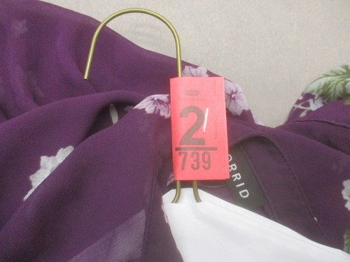 TORRID Size 3 Womens Purple 3/4 Sleeve 1/2 Button Beach Sheer Swing Dress 739 - Picture 8 of 8