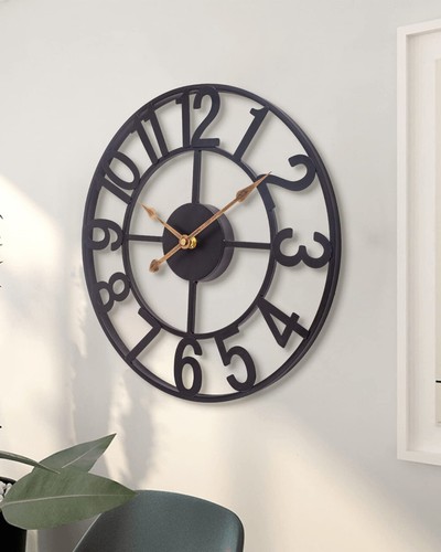 Wall Clock, 24 Inch Large Indoor Outdoor Wall Clocks Battery Operated Silent Non - Picture 3 of 7