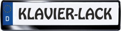 Kennzeichenrahmen Standard in edlem Klavierlack-Finish 1 Stück  Auto Nummernschi